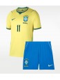 Billige Brasil Raphinha Belloli #11 Hjemmedraktsett Barn VM 2026 Kortermet (+ Korte bukser)